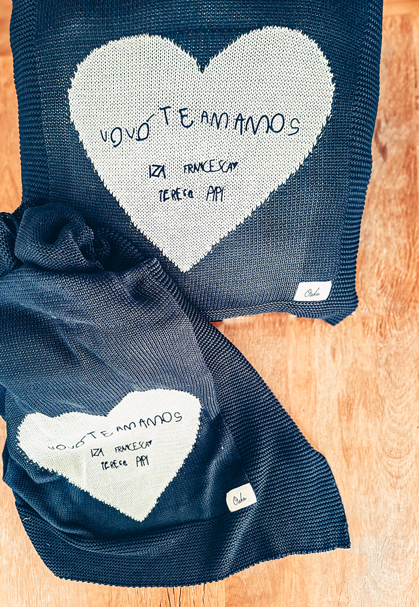 Almofada em Tricot Coração: Escolha como Personalizar