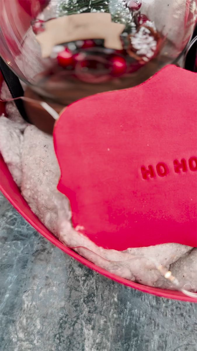 Biscoitos Decorados Natal - Carimbado HO HO HO