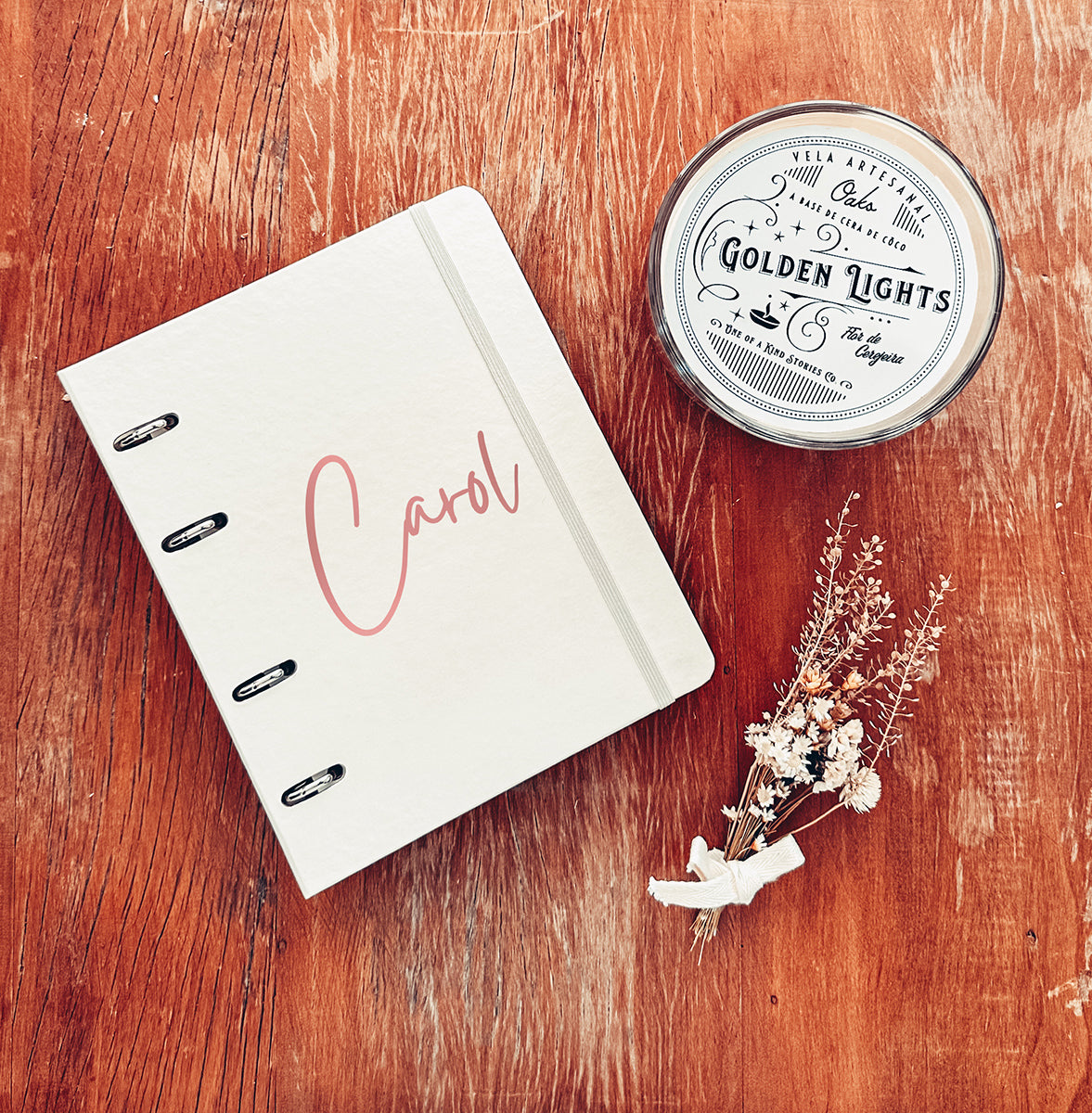 Caderno estilo fichário personalizado