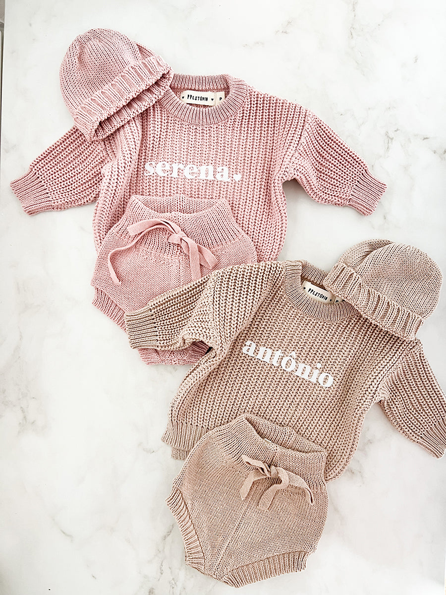 Conjunto tricot Personalizado Rose