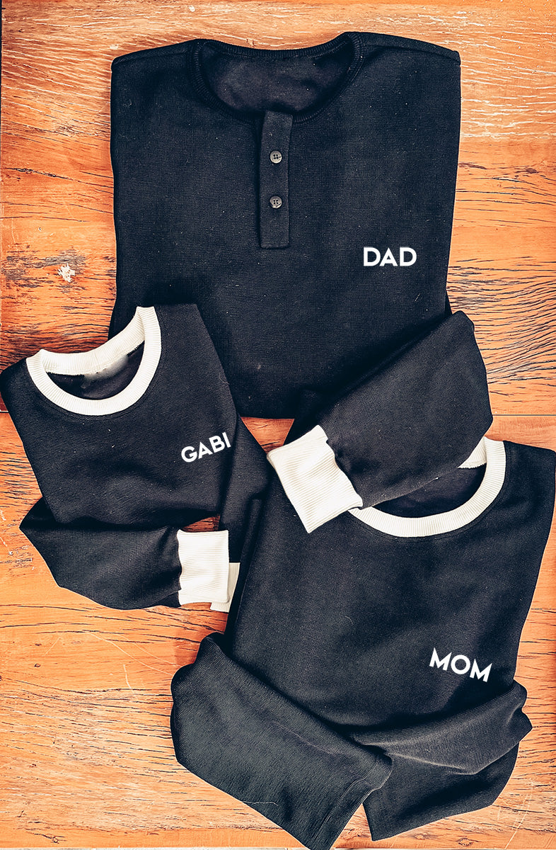 Pijama Preto Personalizado Masculino Inverno