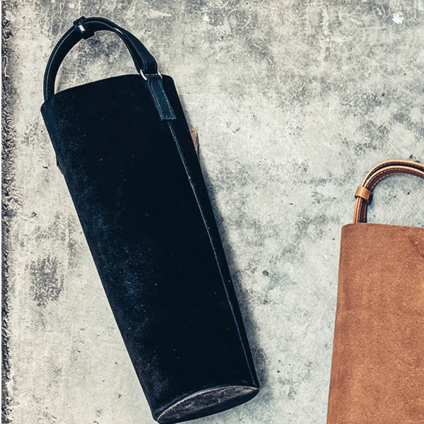 Porta Vinho em Camurça Personalizado