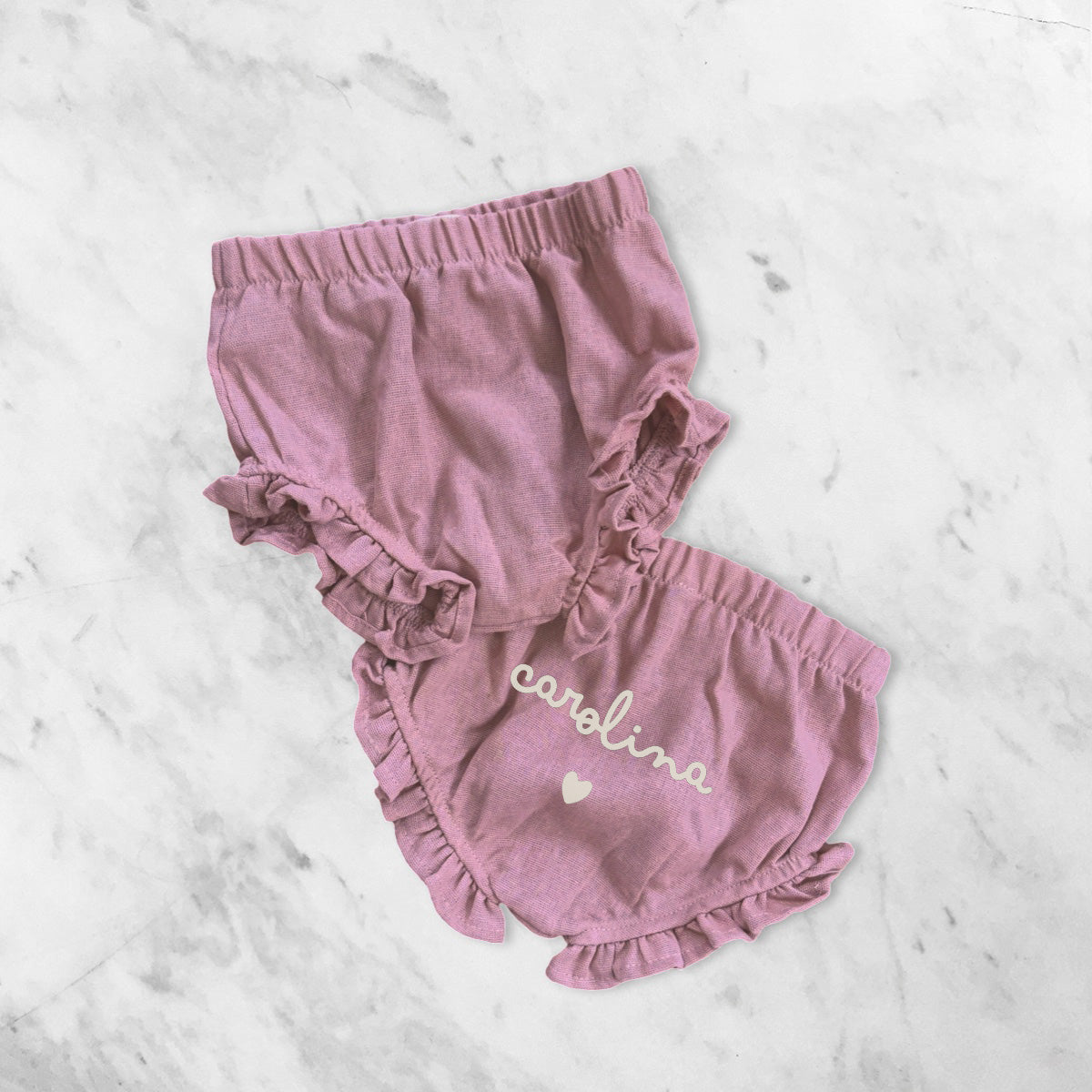 Tapa Fraldas Linho com babadinho Rosa