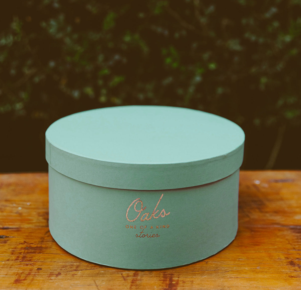 Caixa Redonda Cartonada M Verde