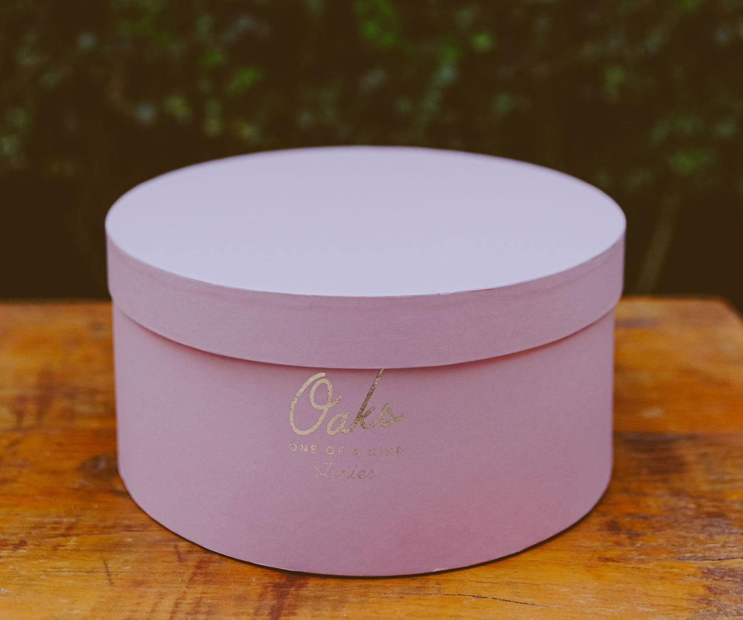 Caixa Redonda Cartonada M Rosa Claro