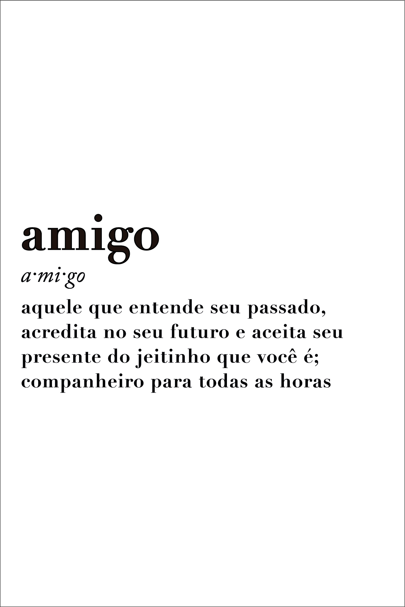 Rótulo - Amigo (escolher bebida)