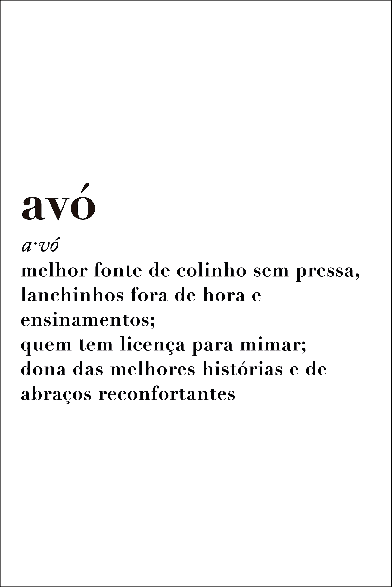 Rótulo - Avó (escolher bebida)