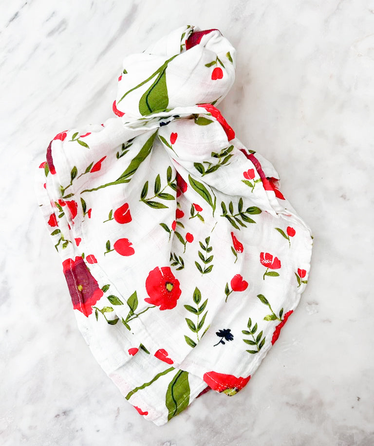 Swaddle Flores Vermelhas