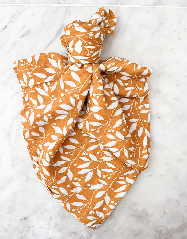 Swaddle Folhagem Mostarda