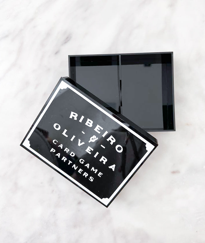 Caixa de Baralho com 2 decks de Baralho Preto