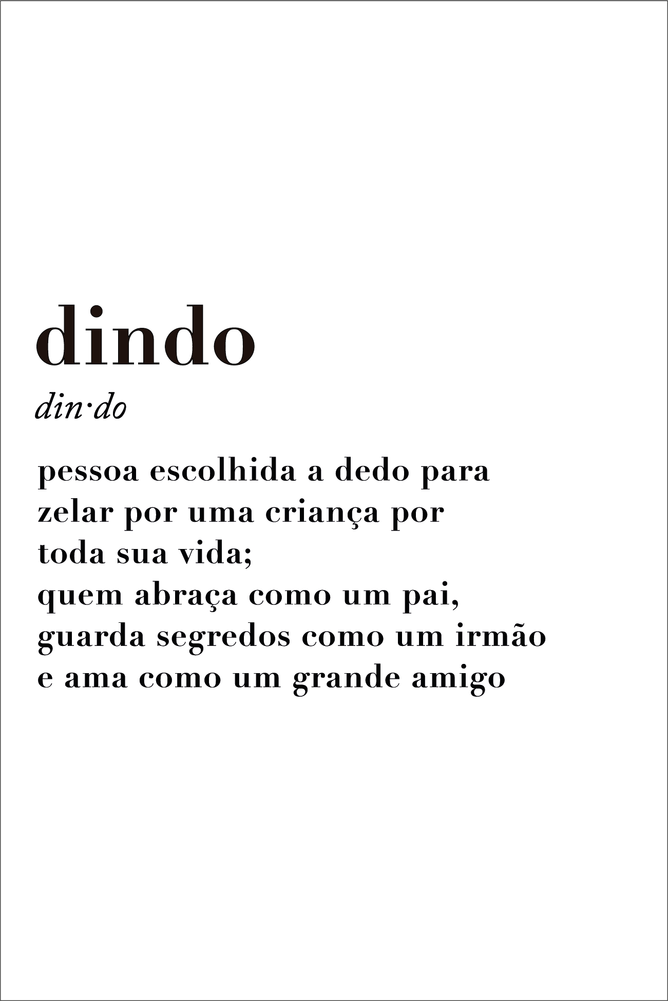 Rótulo - Dindo (escolher bebida)