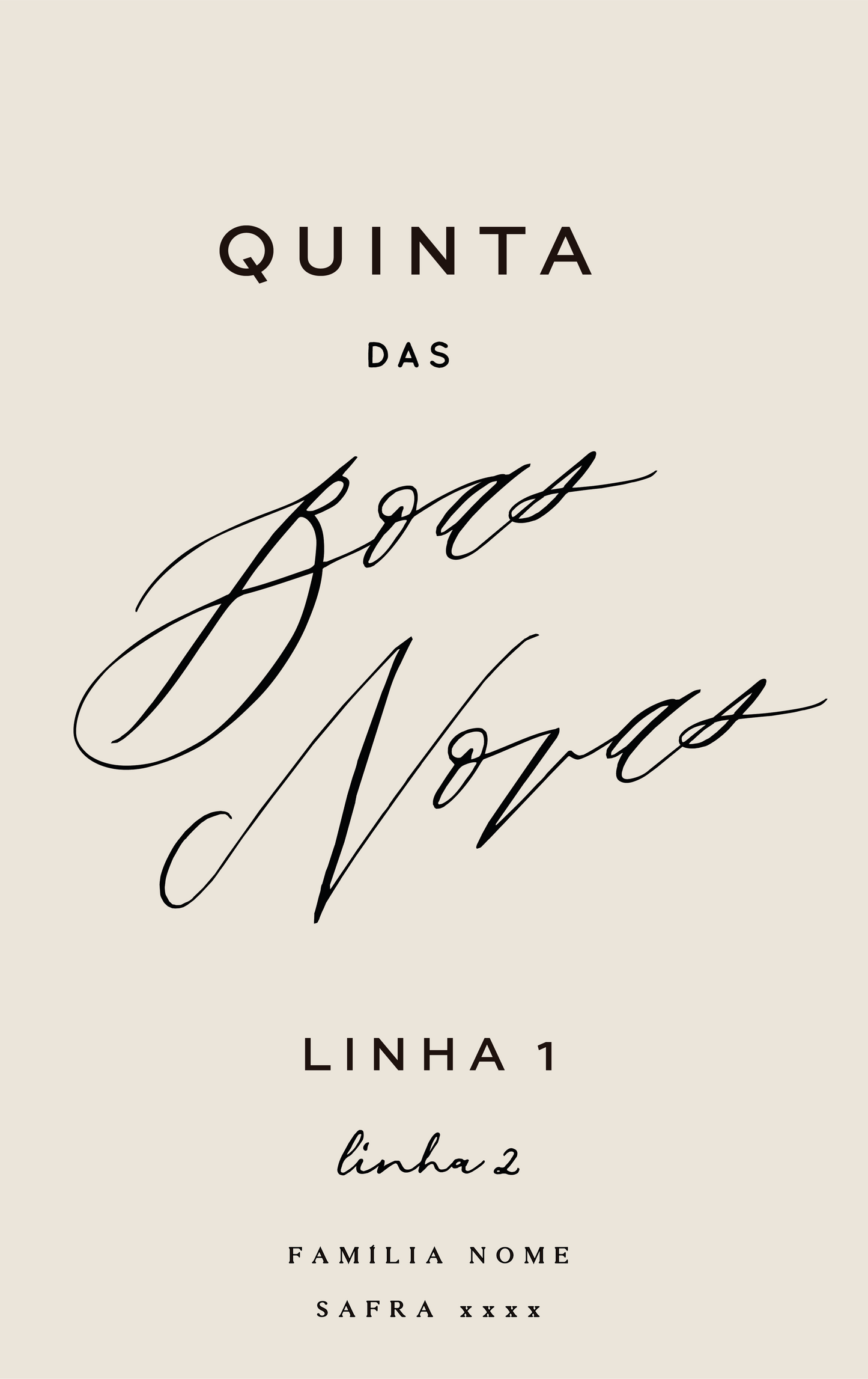 Rótulo - Quinta das Boas Novas Personalizado (escolher bebida)