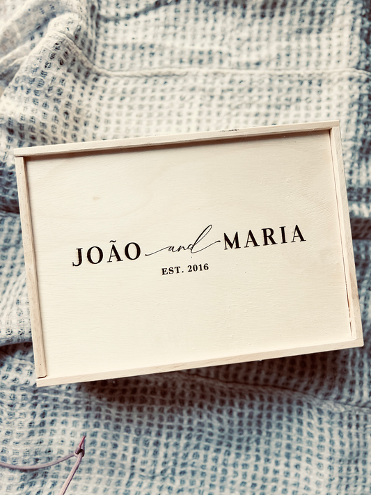Caixa Madeira com Tampa Personalizada